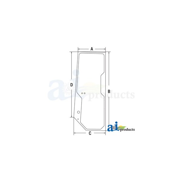 Glass, LH Door 62" x34" x4"